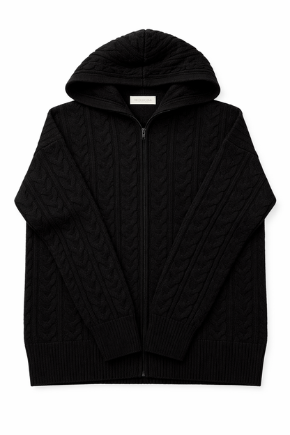 Claude Zip Hoodie Noir