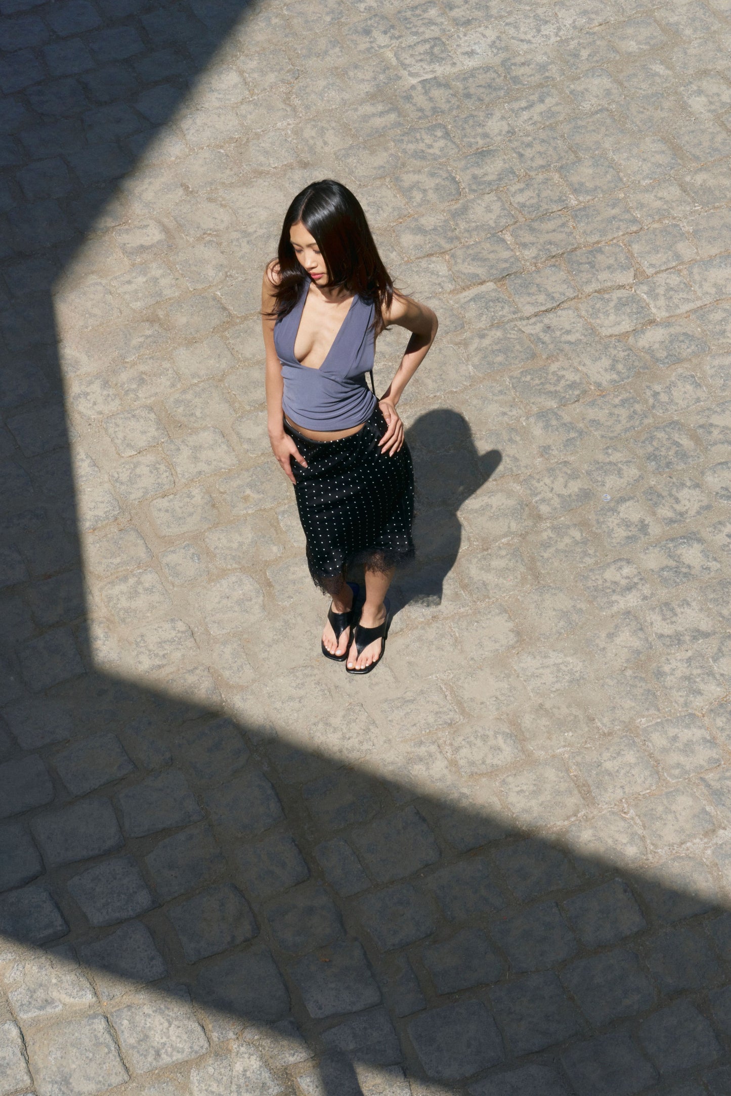 Selene Top Grey